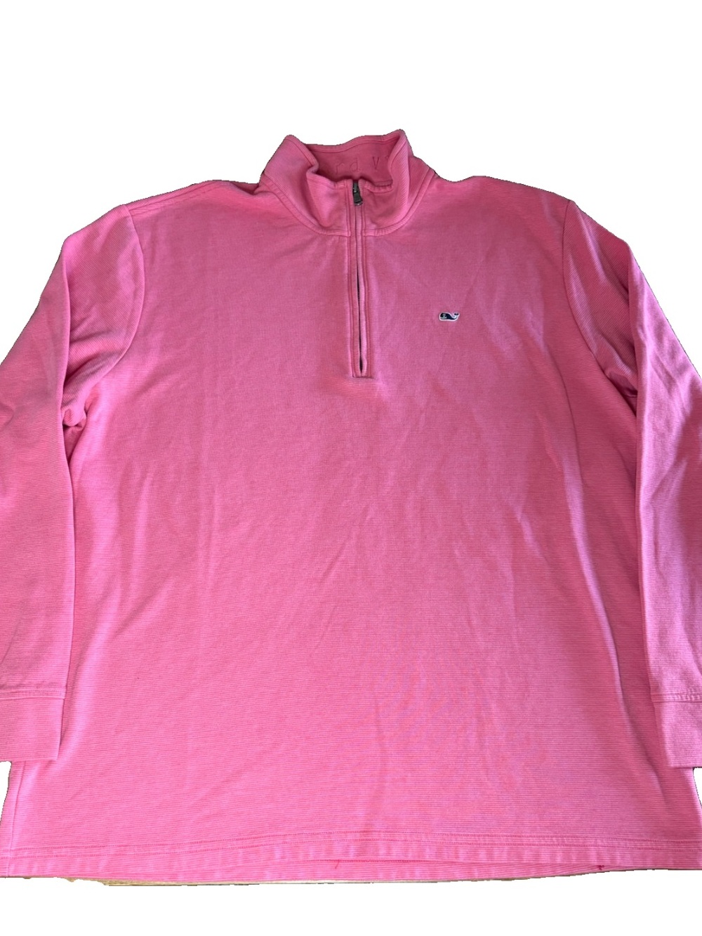 Vineyard Vines Mini-Stripe Saltwater 1/4 Zip Pullover Top Shirt